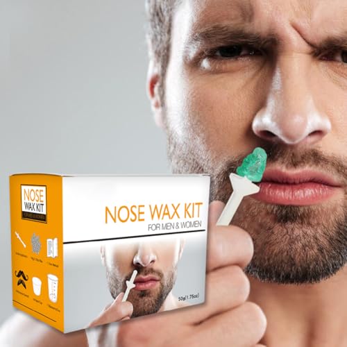 Nasenwachs für Männer und Frauen, Nasenhaarentfernungs-WachsKit mit Sicherem Spitzenapplikator, Nasenhaarentfernung Hartwachs 50g Reinigung Haarentfernungswachs von Dottduya