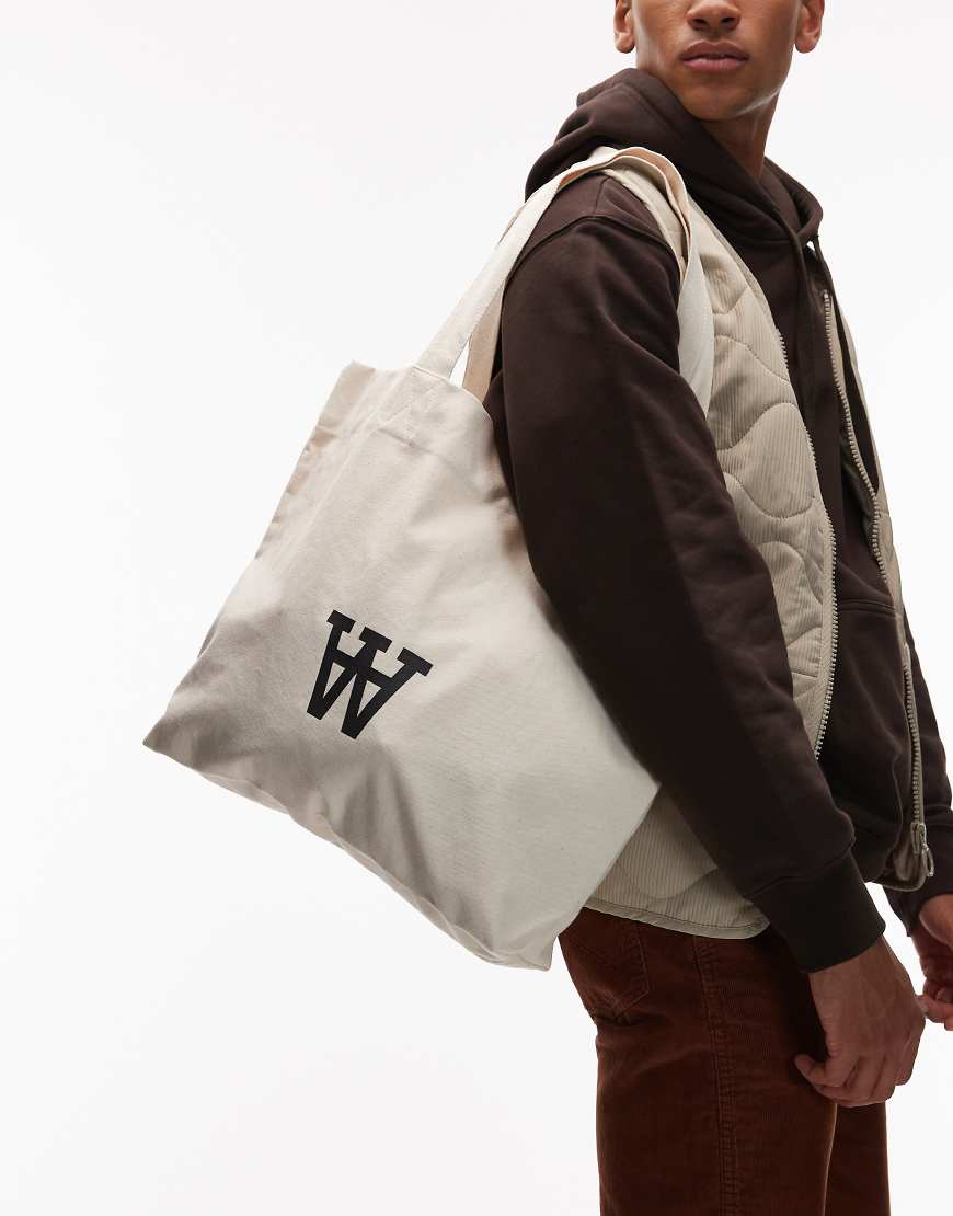 Double A By Wood Wood - Conner - Tragetasche in Cremeweiß von Double A by Wood Wood