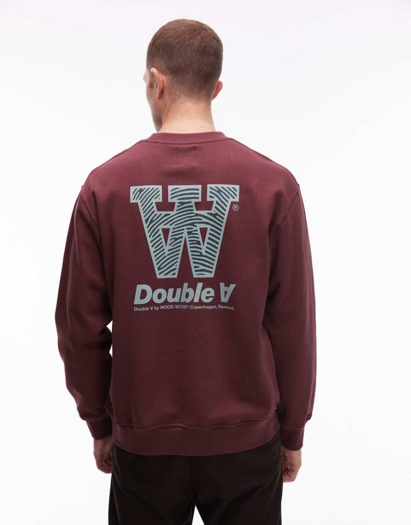 Double A by Wood Wood - James - Sweatshirt in Schokobraun-Brown von Double A by Wood Wood