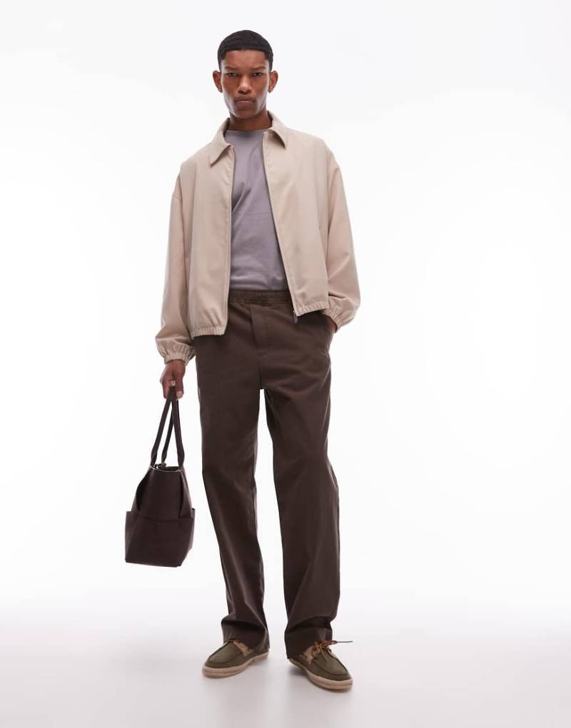 Double A by Wood Wood - Lax - Gerade geschnittene Hose in Braun von Double A by Wood Wood