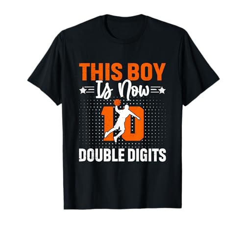 This Boy Double Digits Ten Basketball Birthday 10 Year Old T-Shirt von Double Digits Basketball Birthday Gear for Boys