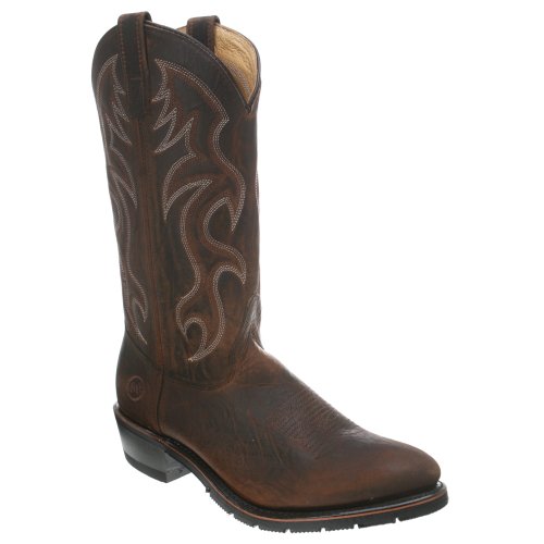 Double-H Boots: 3283 Herren-Cowboystiefel aus ölbraunem Leder, hergestellt in den USA, Braun, 9.5 Wide von Double-H Boots