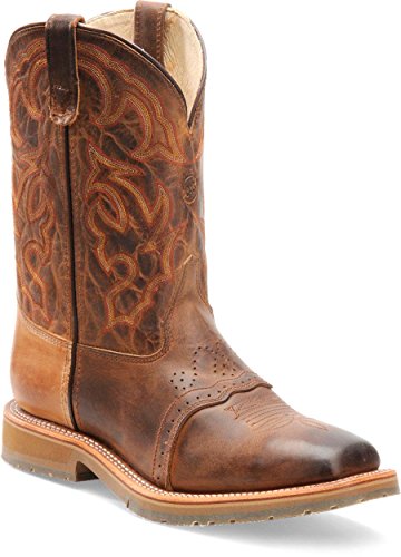 Double H Herren Distressed Folklore Stahlkappe Roper Arbeitsstiefel, Braun, 7 von Double-H Boots