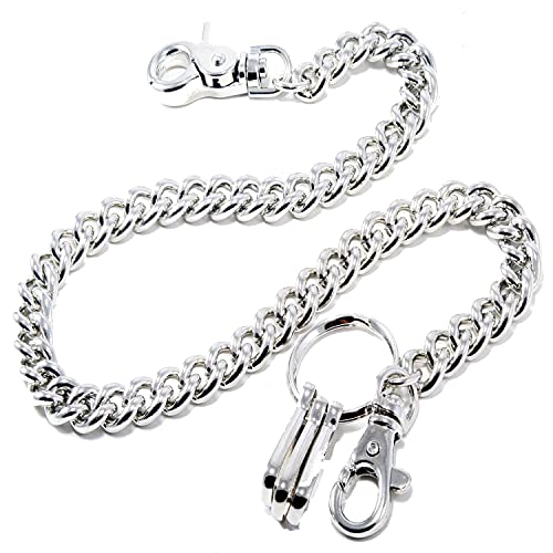 Double K Thick Basic Börsenkette Biker Schlüsselkette Keychain Wallet Chain (48cm) Silber CS153 von Double K
