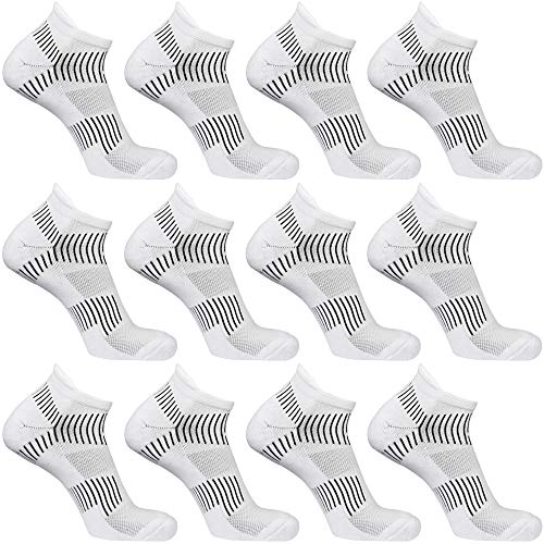 DoubleM M, 3er-, 6er- oder 12er-Pack Thermosocken für den Wintersport, Knöchelsocken aus Baumwolle, Kurze Socken für Damen und Herren, Größe 36-39, 39-43, 43-46. von DoubleM