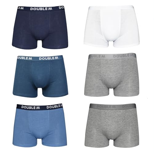 DOUBLE M, 6er-Pack Jungen Boxershorts Baumwolle, weiche und atmungsaktive Unterwäsche, sortierte Unterhosen für Jungen, Unterwäsche für Jungen, Jungengrößen 2-4 Jahre von DOUBLE M