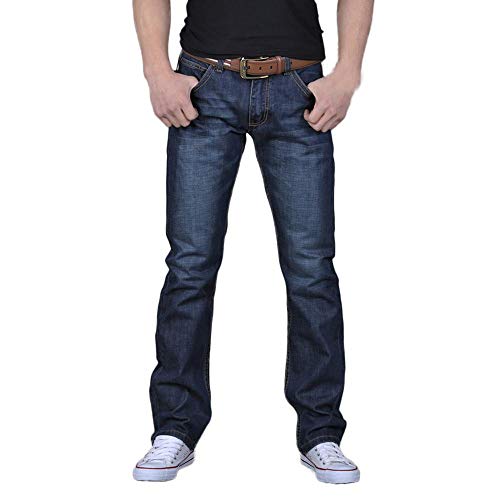 Doublehero Herren Jeans Hose Slim Fit Denim Blaue Lange Jeanshose für Männer Coole Jungen weiße Stretch Freizeithose Schwarze Cargo Chino Sommer Winter Basic von Doublehero