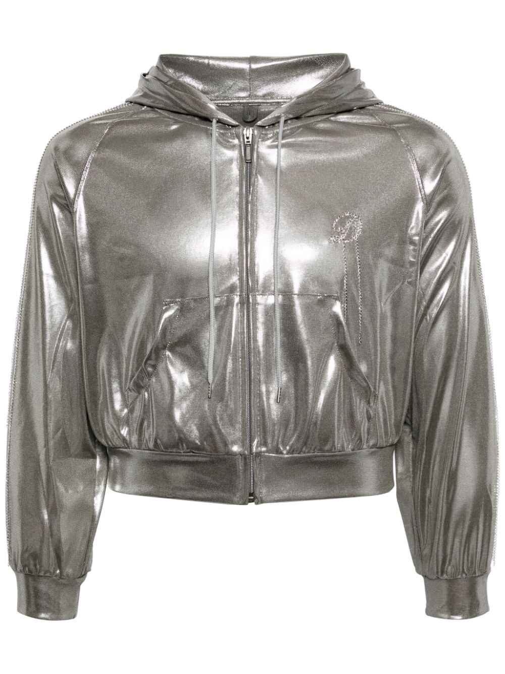 Doublet Kapuzenjacke in Metallic-Optik - Silber von Doublet