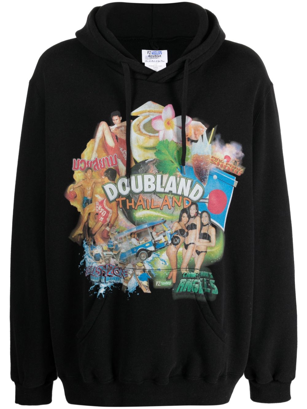 Doublet Hoodie mit Logo-Print - Schwarz von Doublet