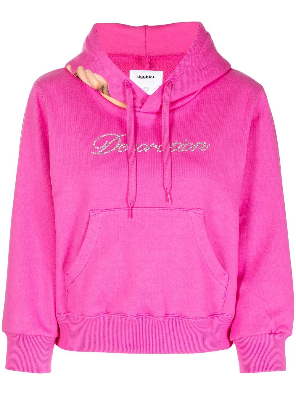 Doublet Hoodie mit Strass-Logo - Rosa von Doublet