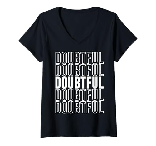 Damen Zweifelhaft T-Shirt mit V-Ausschnitt Damen Zweifelhaft T-Shirt mit V-Ausschnitt von Doubtful Apparel