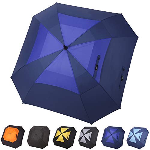 Doubwell Quadratischer Regenschirm mit Automatik und Winddicht (dunkelblau/königsblau, 157,5 cm) von Doubwell