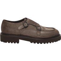 Doucal's Doppelmonk-Schuhe aus Wildleder mit Blockabsatz und Profil in 45 von Doucal's