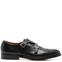 Doucal's Doppelschnallen Cap Toe Slipper In Schwarz von Doucal's