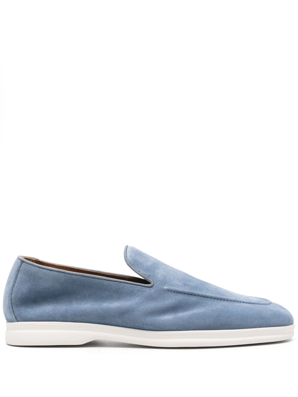 Doucal's almond-toe suede loafers - Blau von Doucal's