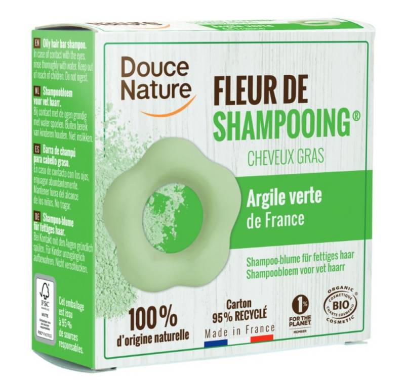 Douce Nature Haarseife Fleur de Shampooing - Fettiges Haar 85g von Douce Nature