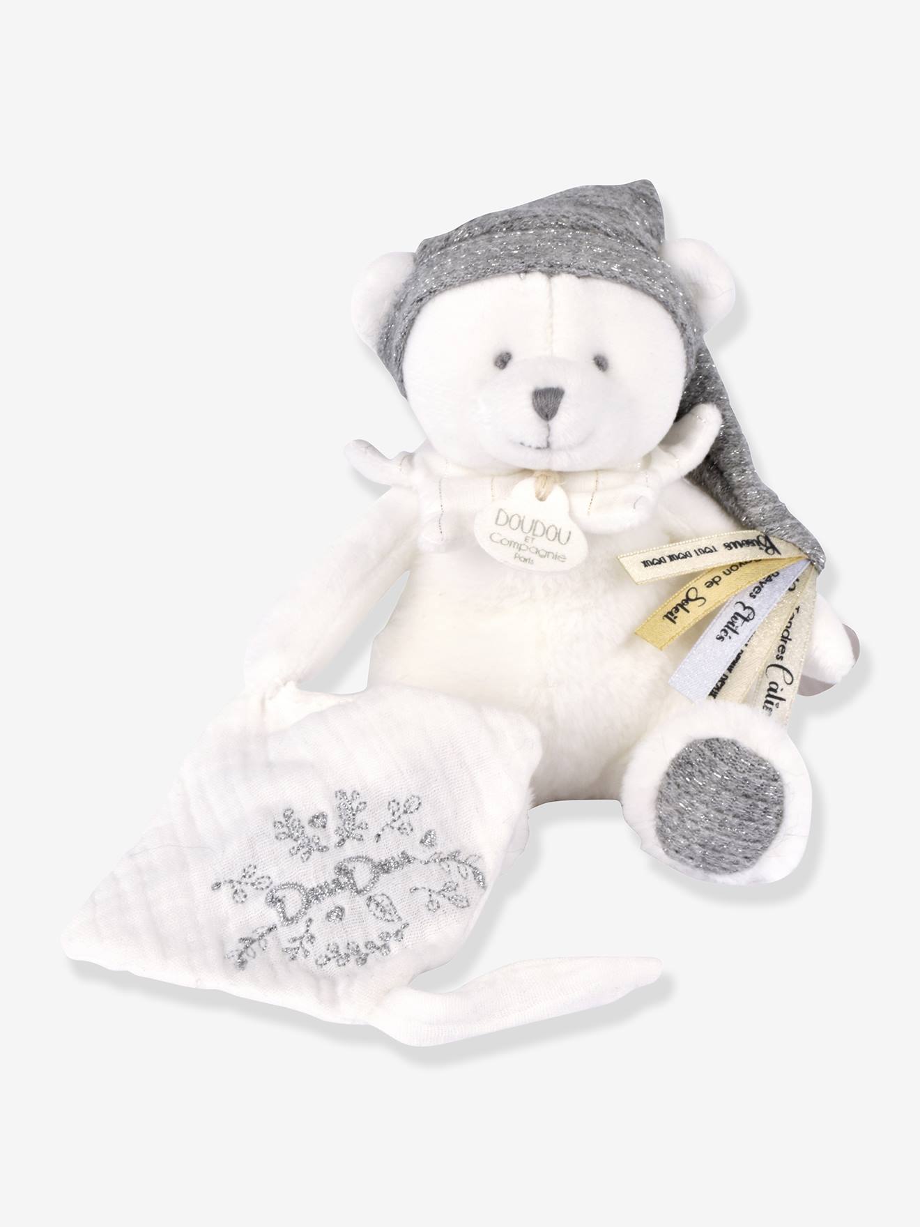 Kuschelbär mit Schnullerhalter Jubiläumskollektion DOUDOU ET COMPAGNIE von Doudou & Compagnie