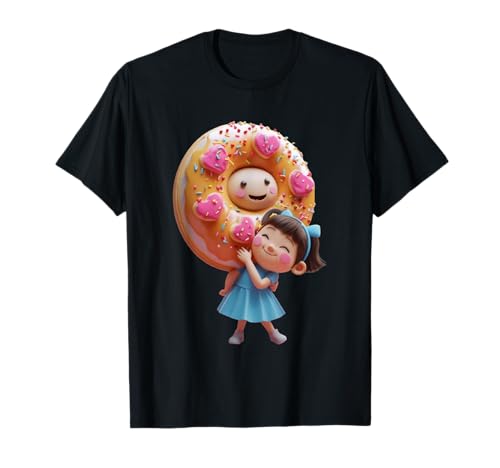 Süßes Donut-Mädchen, lustiges Unisex-Design für Männer und Frauen T-Shirt von Doughnut Girl Funny Unisex Design Men Women Tee