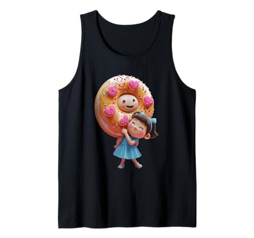 Süßes Donut-Mädchen, lustiges Unisex-Design für Männer und Frauen Tank Top von Doughnut Girl Funny Unisex Design Men Women Tee