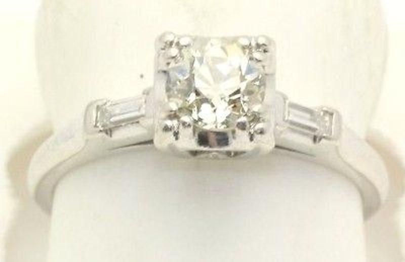Diamant .60 Carat Old European Cut Verlobungsring Platin Art Deco Diamant .60 Carat Old European Cut Verlobungsring Platin Art Deco von DouglasJewelers