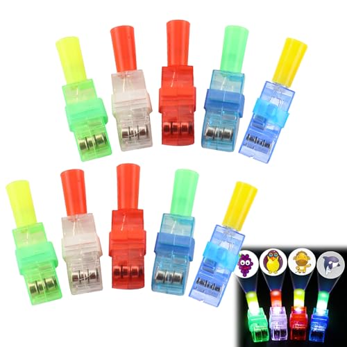 LED Fingerlampe,LED Bunt Fingerlicht,LED Finger Lights,Finger Taschenlampe,LED Taschenlampe für Finger,Fingerring Leuchtringe,Fingerlampen,LED Fingerlichter Spielzeug für Weihnachten,Halloween,10PC von Doukesh