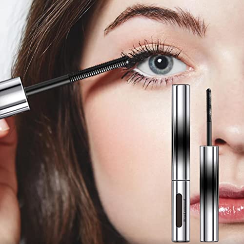 Curling Volumizing Mascara-Haarlose Mascara Mit Metallbürste, Extra Dünne Metallmascara, Wasserfeste, Wischfeste Mascara, Schwarze Mascara, Langanhaltende Verlängerungen, Die Nicht Verklumpen von Dous