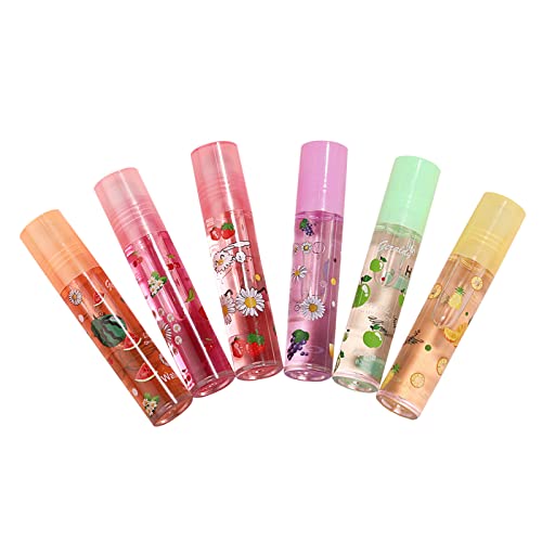 Roll On Glitter Lipgloss, Lip Oil, Lip Gloss Clear Lip Gloss, Clear Flavor Scented Lip Glosses, Glossy Lip Make Up Lip Comfort Oil Für Trockene Und Rissige Lippen von Dous