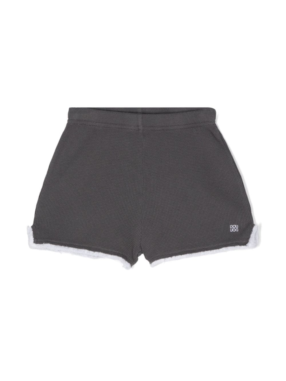 Douuod Kids Pan di Stelle Shorts mit Logo-Stickerei - Grau von Douuod Kids