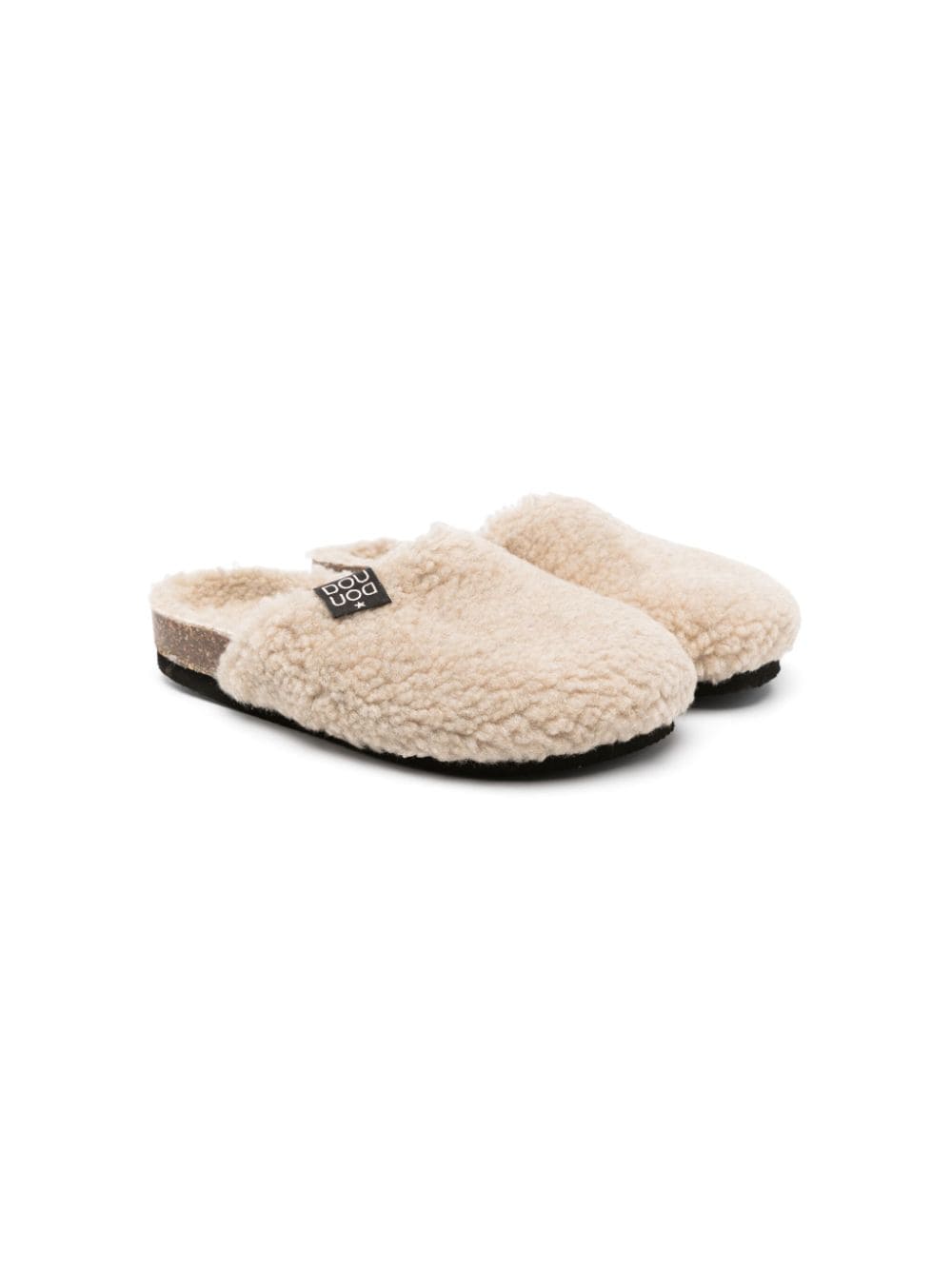 Douuod Kids Slipper mit Faux Shearling - Nude von Douuod Kids