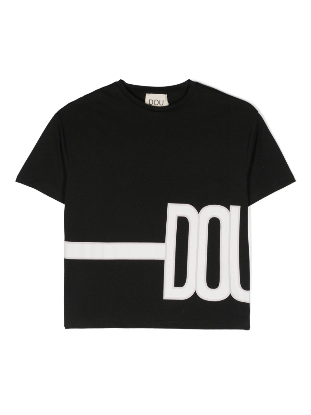 Douuod Kids T-Shirt mit Logo-Print - Schwarz von Douuod Kids