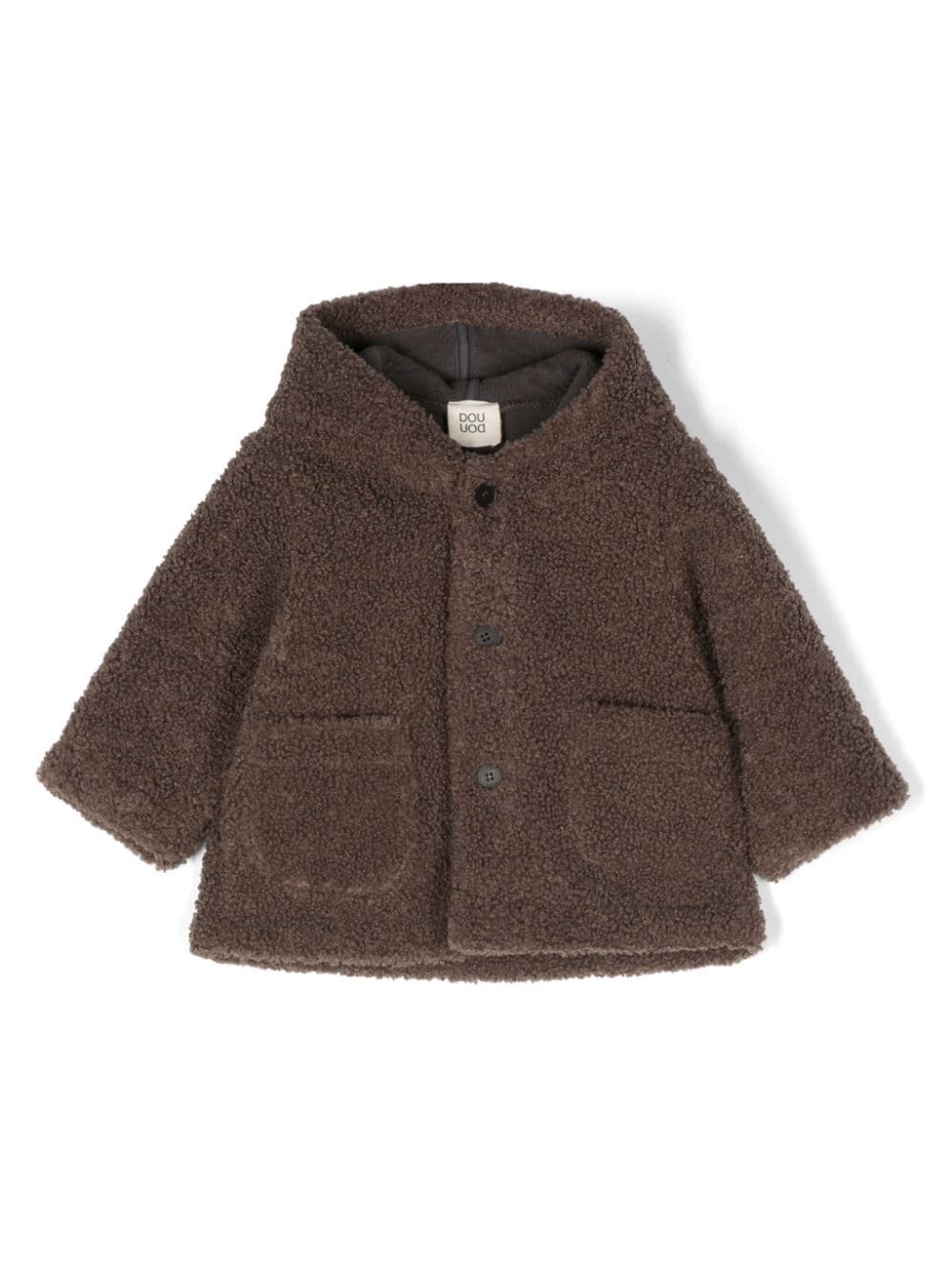 Douuod Kids Kapuzenjacke aus Faux Shearling - Braun von Douuod Kids