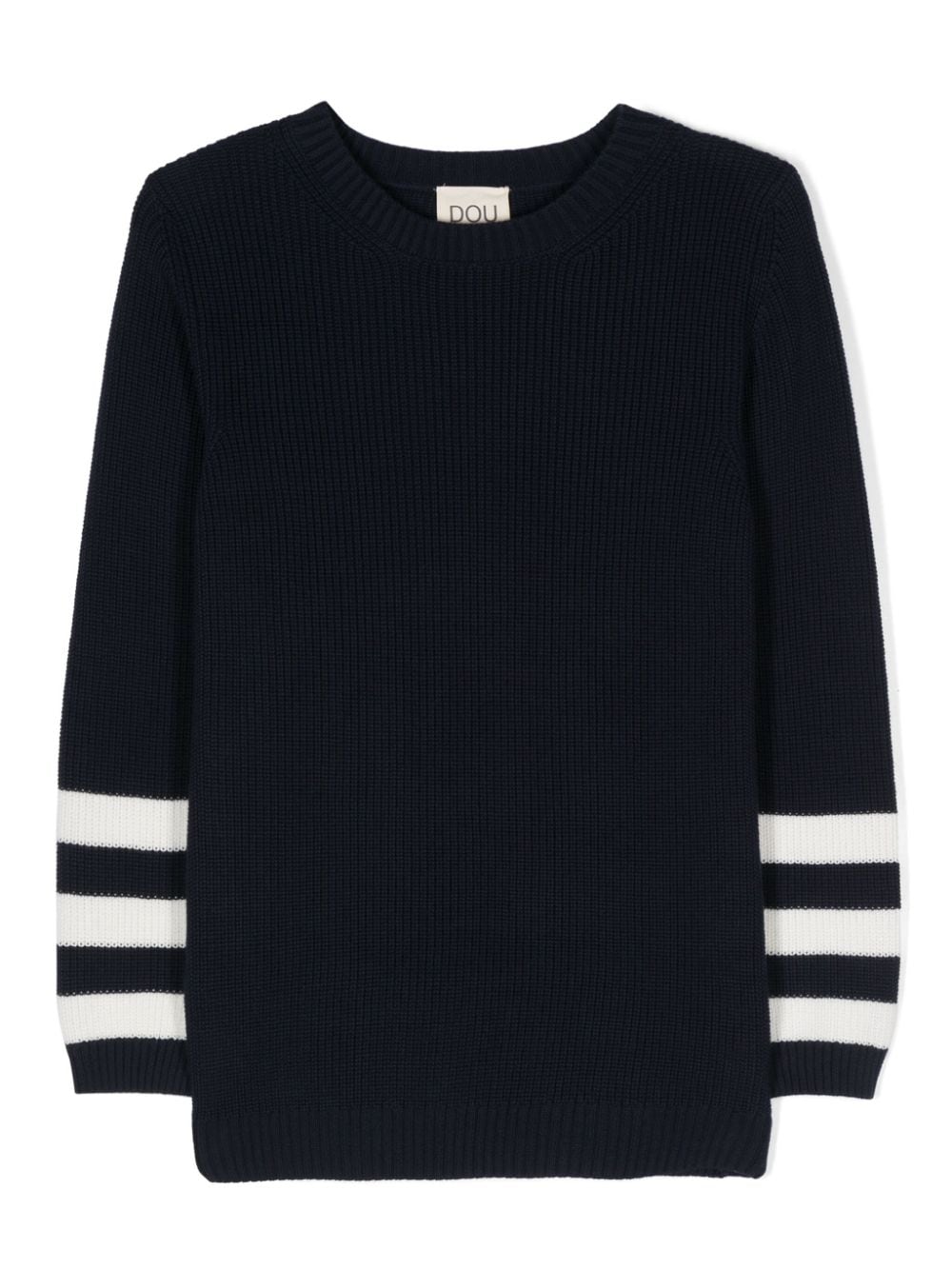 Douuod Kids logo-patch cotton jumper - Blau von Douuod Kids