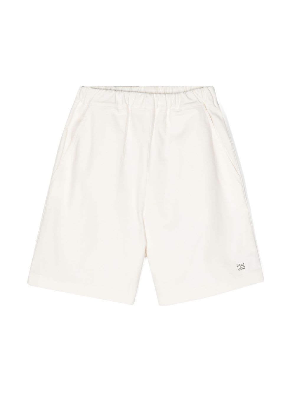 Douuod Kids logo-print cotton shorts - Weiß von Douuod Kids