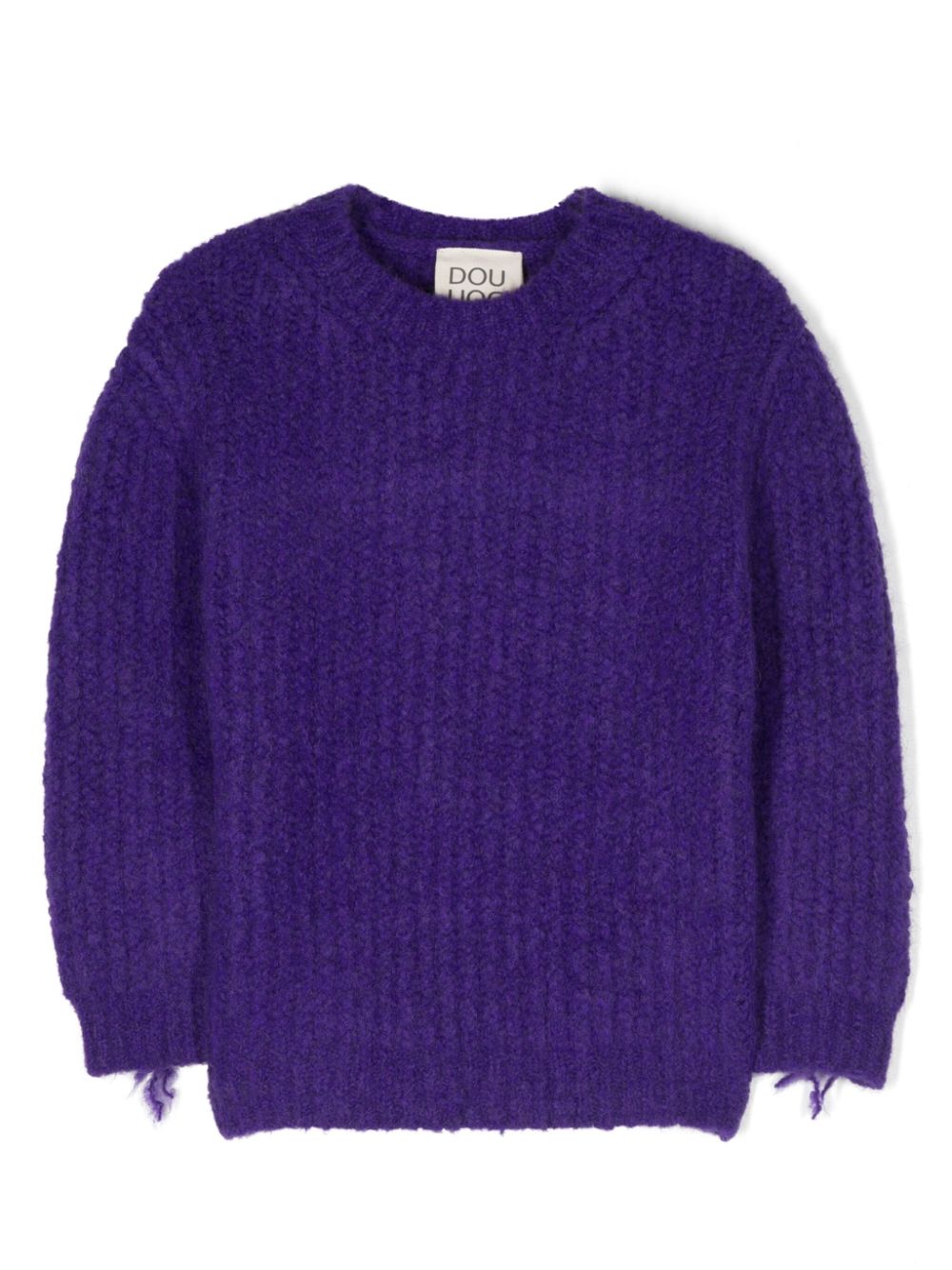 Douuod Kids Gerippter Pullover mit Fransen - Violett von Douuod Kids