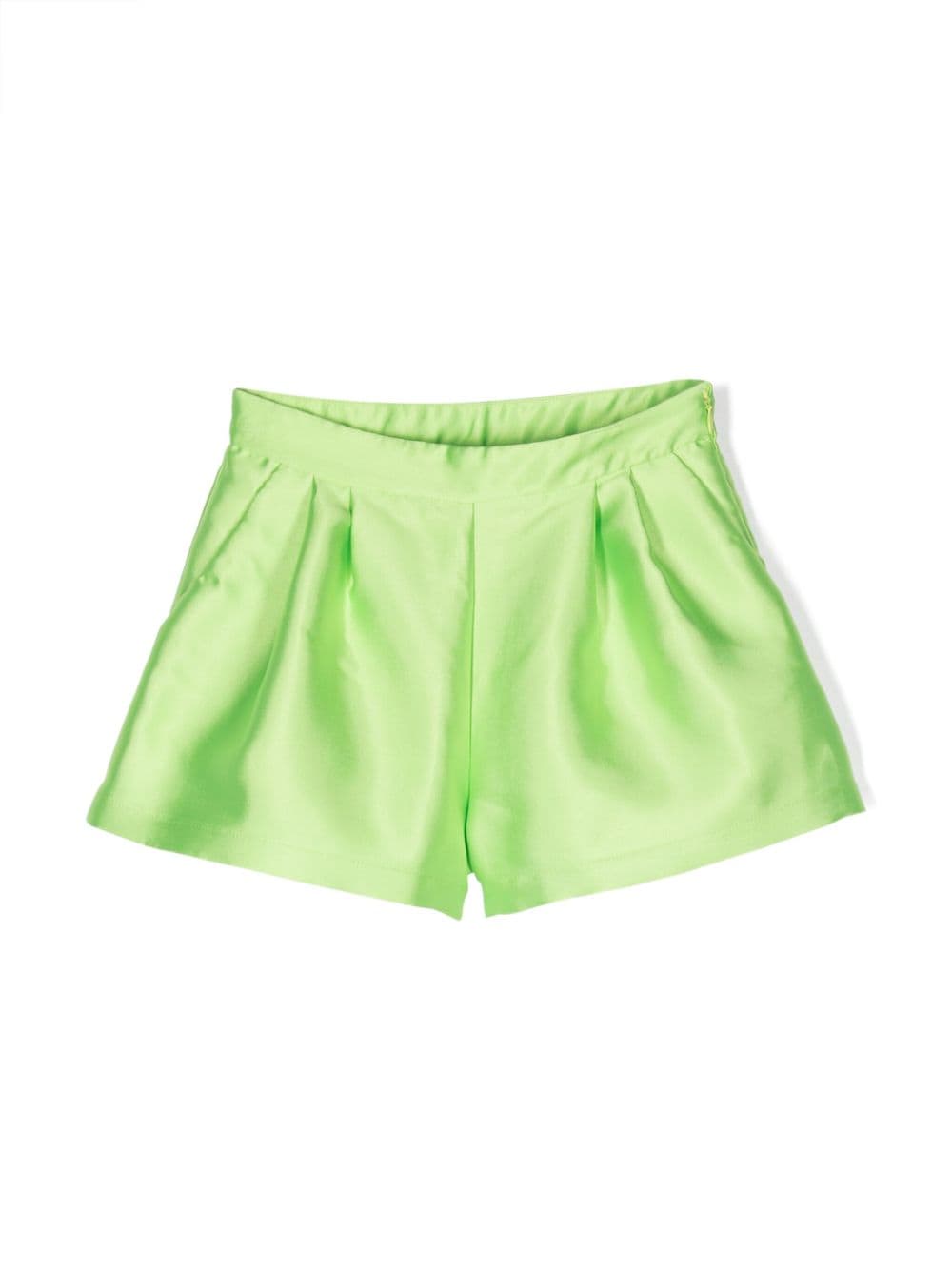 Douuod Kids Kurze Bundfaltenshorts aus Satin - Grün von Douuod Kids