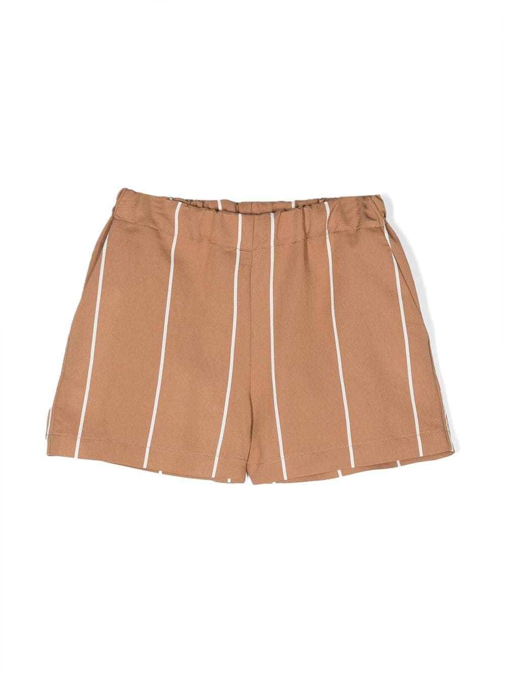 Douuod Kids Gestreifte Straight-Leg-Shorts - Braun von Douuod Kids