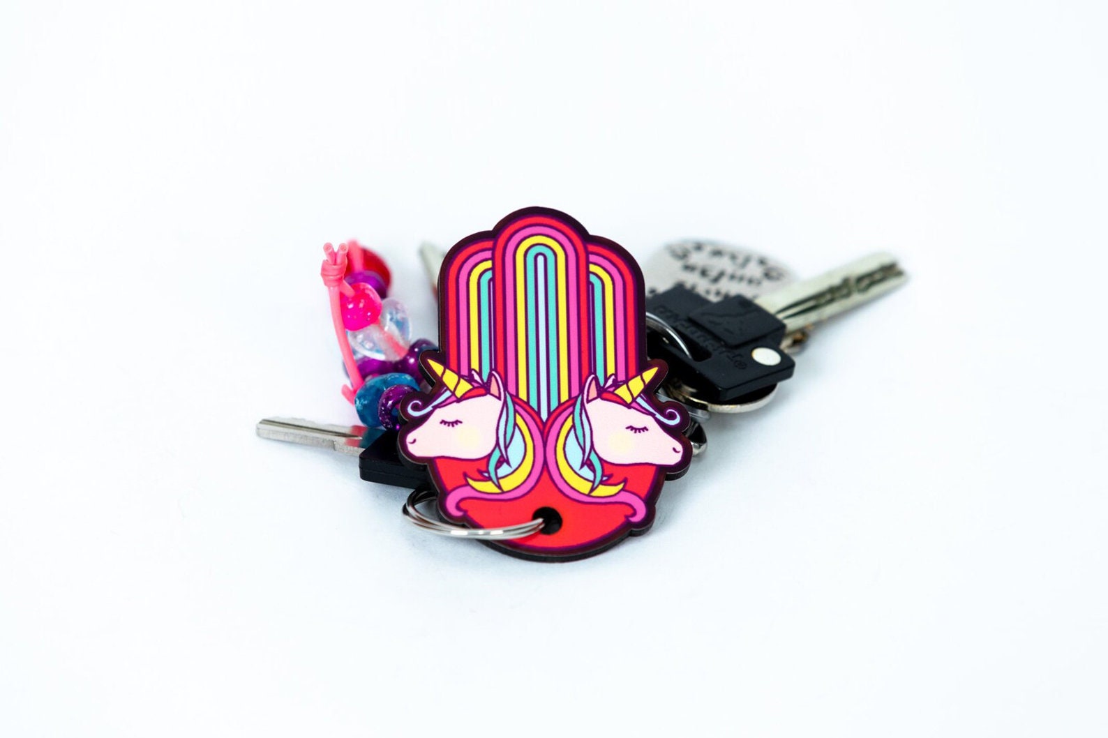 Einhorn Hamsa Schlüsselanhänger Einhorn Hamsa Schlüsselanhänger von DovAbramsonStudio