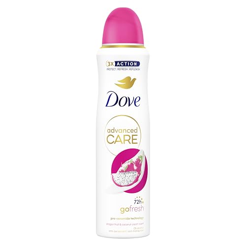 Dove Advanced Care Invisible Care Deodorant Spray mit feuchtigkeitsspendender und hautfreundlicher Formel, Anti-Fleckenformel, bis zu 72 Stunden, Deodorant für Damen und Herren, 6 Stück à 150 ml von Dove