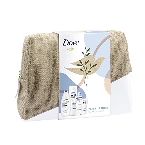Dove Geschenkset Zeit für dich Geschenkbox mit Pflegedusche, Deodorant, Body Milk, Handcreme und Kulturtasche (250 ml + 150 400 75 ml) 1 Stück, 1.067 liters von Dove