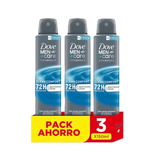 Dove Men+Care Advanced Clean Comfort 72 H Men Spray, 150 ml, 3 Stück von Dove