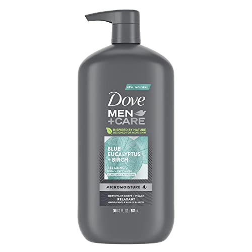 Dove Men+Care Body Wash Blue Eucalyptus Birch Micromoisture Relaxing Body & Face Wash for Men 30 Fl. Oz. von Dove