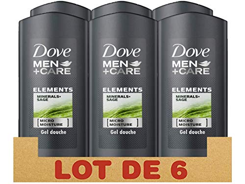 Dove Men + Care Duschgel, Mineral & Sage, 250 ml, 6 Stück von Dove