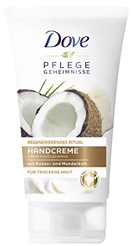 Dove Handcreme Damen 6er Pack Pflege Geheimnisse Regenerierendes Ritual für trockene Haut Kokos Mandel Duft (6 x 75 ml) von Dove