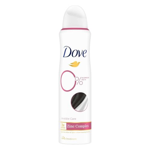 Dove Deodorant Spray 0% Invisible Care, feuchtigkeitsspendende und Anti-Flecken-Formel, ohne Alkohol und Aluminiumsalze, Schutz bis zu 48 Stunden, Deodorant für Damen und Herren, 6 Stück à 150 ml Dove Deodorant Spray 0% Invisible Care, feuchtigkeitsspendende und Anti-Flecken-Formel, ohne Alkohol und Aluminiumsalze, Schutz bis zu 48 Stunden, Deodorant für Damen und Herren, 6 Stück à 150 ml von Dove