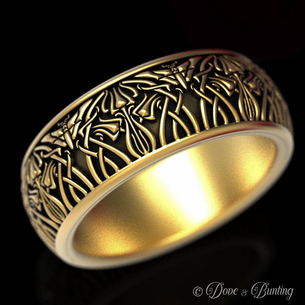 Gold Schmetterling Ring, Weißgold Vintage Antik Jugendstil Platin 1617 von DoveAndBunting