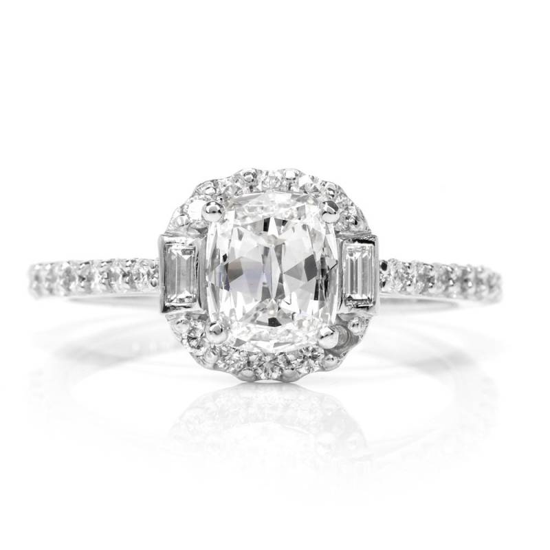 Gia 0.75Cts H-Vs1 Kissen Diamant Platin Verlobungsring von DoverJewelry