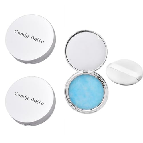 [1/2/3 Stück] Puder Makeup Gesichtspuder Damen, Compact Powder Finishing Powder Für Alle Hauttypen, Pressed Setting Powder Make Up, Kompaktpuder Highlighter Für Fettige Haut von Dovxk