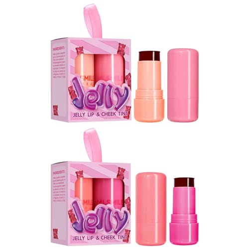 [4 Stück] Milk Makeup Jelly Blush, Milk Makeup Blush Essence Blush, Milk Blush Stick Lip Stain, Milk Make Up Cooling Water Jelly Tints, Lip And Cheek Tint Lippenstift Set Für Frauen Und Mädchen von Dovxk