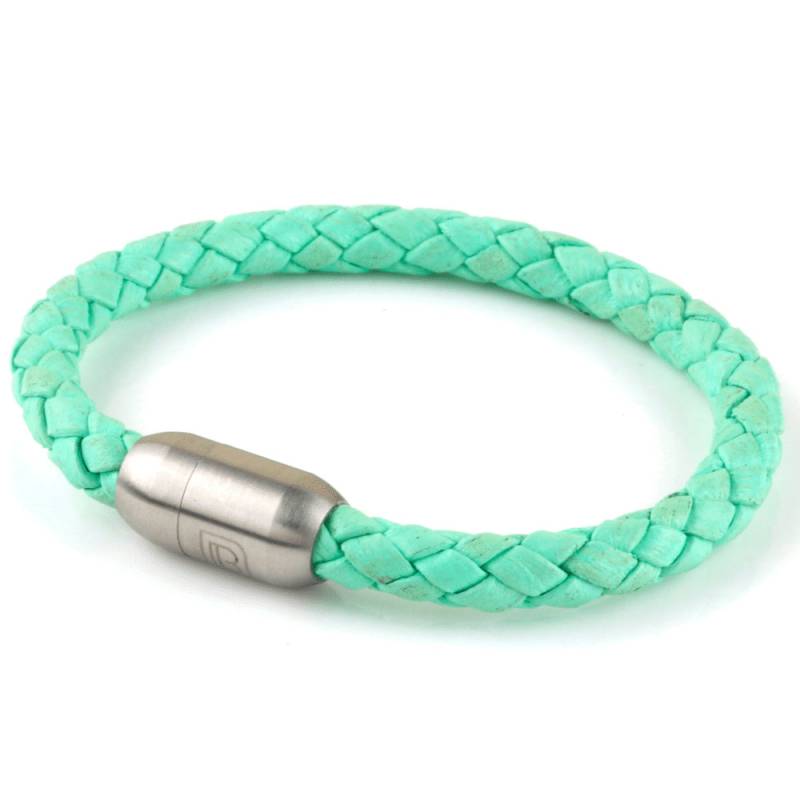 Mint Grün Single Wrap Leder Manschette Armband Mit Edelstahl Verschluss Für Männer Oder Frauen von DowlingBrothers
