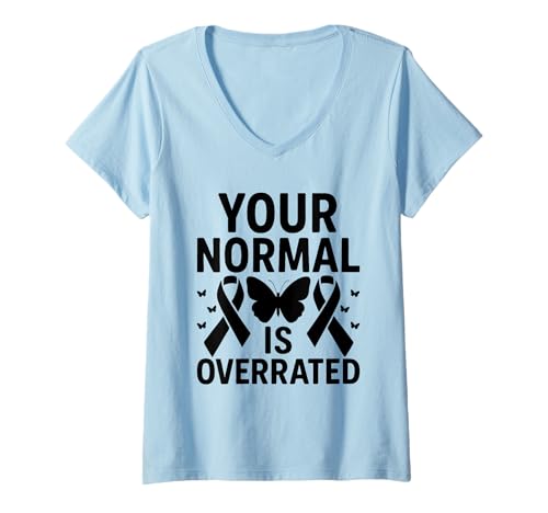 Damen Ihr normaler Monat ist überbewerteter Down-Syndrom-Bewusstseinsmonat T-Shirt mit V-Ausschnitt Damen Ihr normaler Monat ist überbewerteter Down-Syndrom-Bewusstseinsmonat T-Shirt mit V-Ausschnitt von Down Syndrome Awareness Support Trisomy 21 GIFT